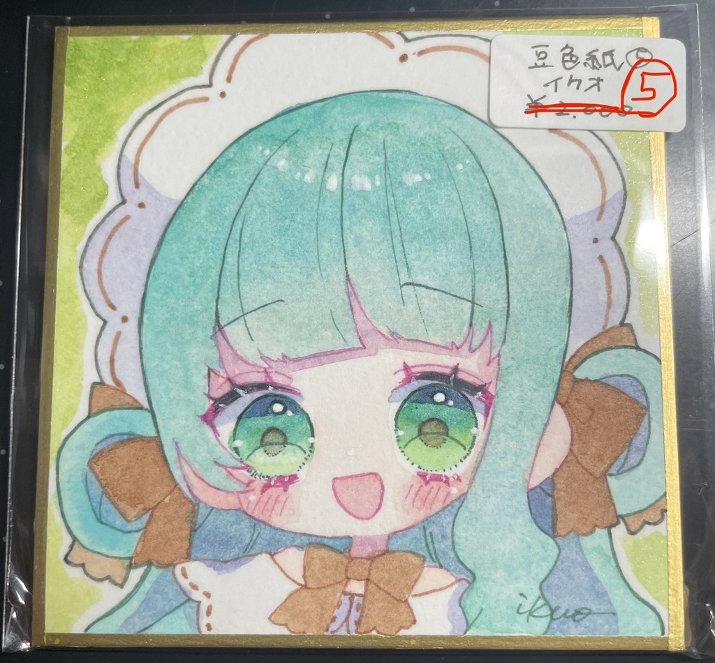 【創作原画】うちの子ミニ色紙