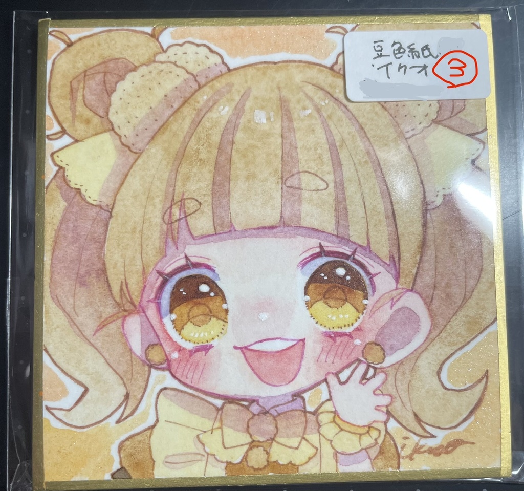 【創作原画】うちの子ミニ色紙