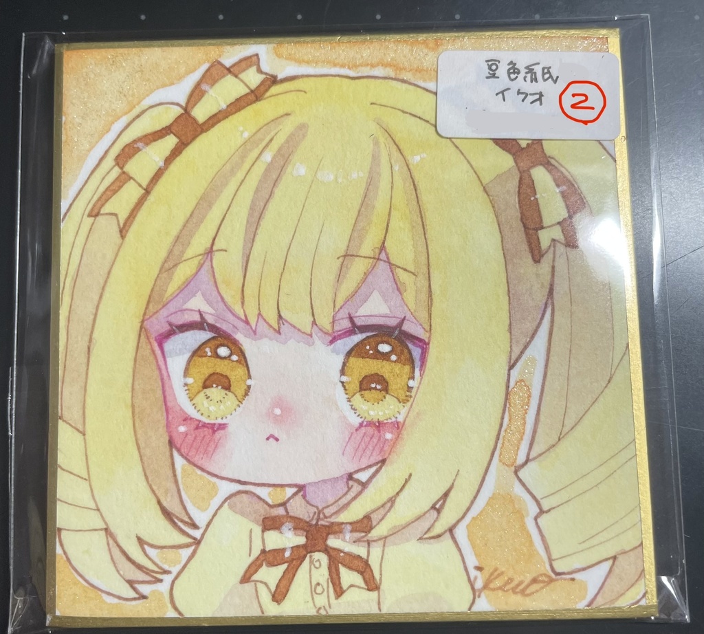 【創作原画】うちの子ミニ色紙