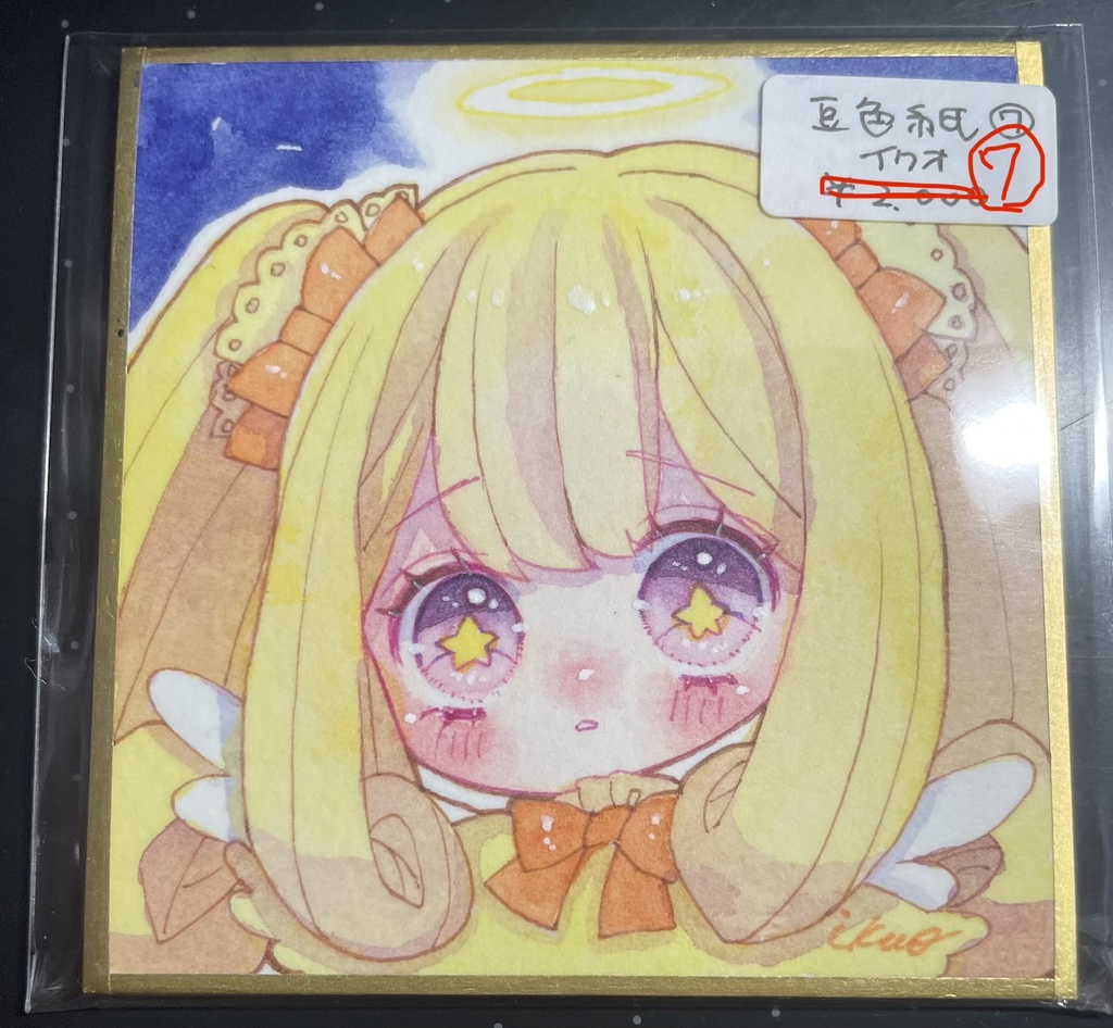 【創作原画】うちの子ミニ色紙