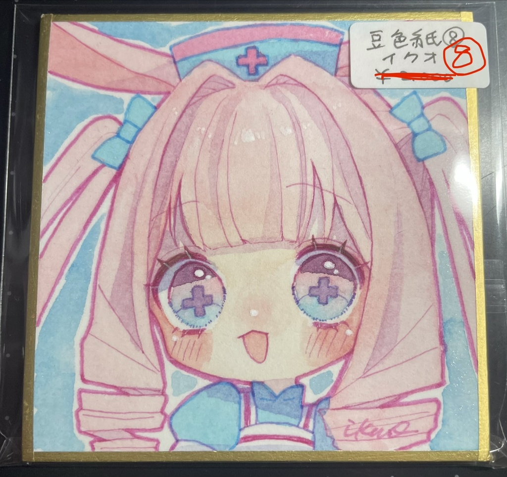 【創作原画】うちの子ミニ色紙