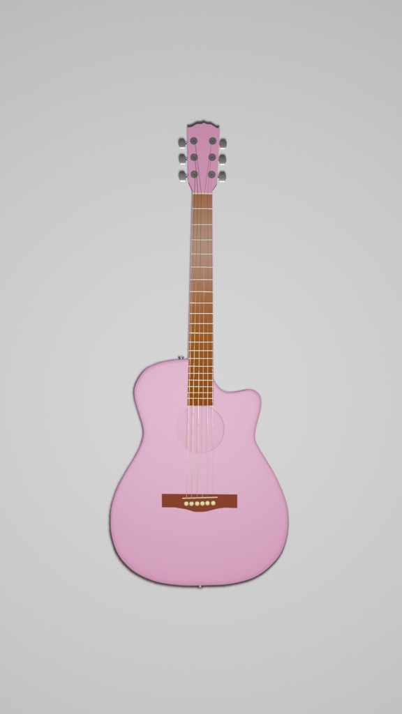 【3Dモデル】カラフルなアコースティックギター