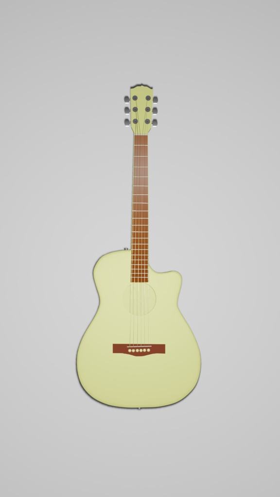 【3Dモデル】カラフルなアコースティックギター
