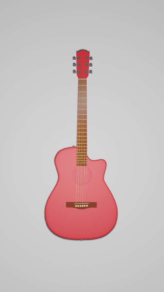 【3Dモデル】カラフルなアコースティックギター