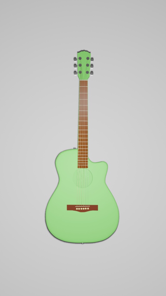 【3Dモデル】カラフルなアコースティックギター