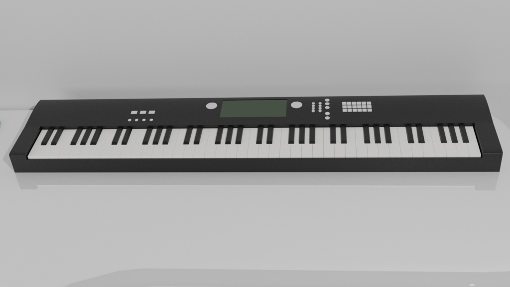 【無料3Dモデル】　ピアノ（キーボード）