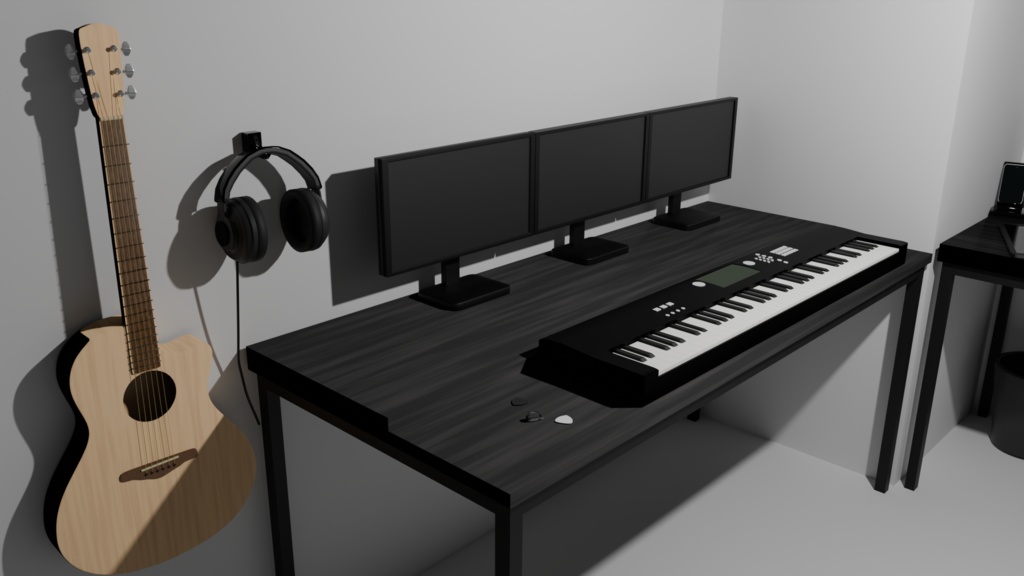 【3Dモデル】デスク周り - 3D小道具セット
