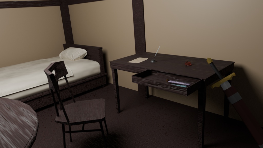 【3Dモデル】異世界の宿屋 - 3D小道具セット