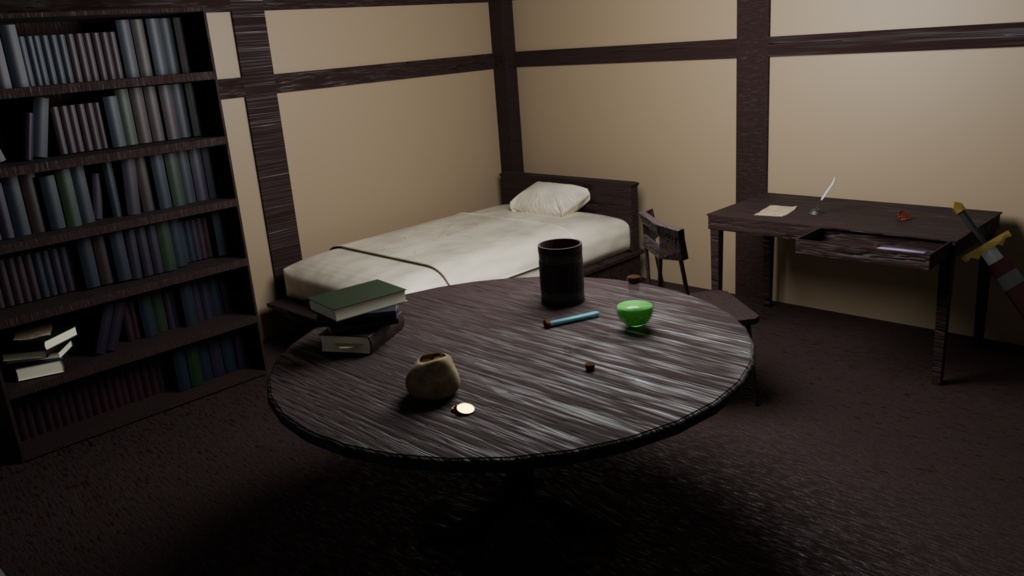 【3Dモデル】異世界の宿屋 - 3D小道具セット