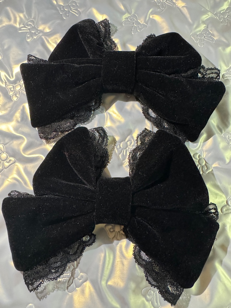 クラシカルベロアリボンクリップ