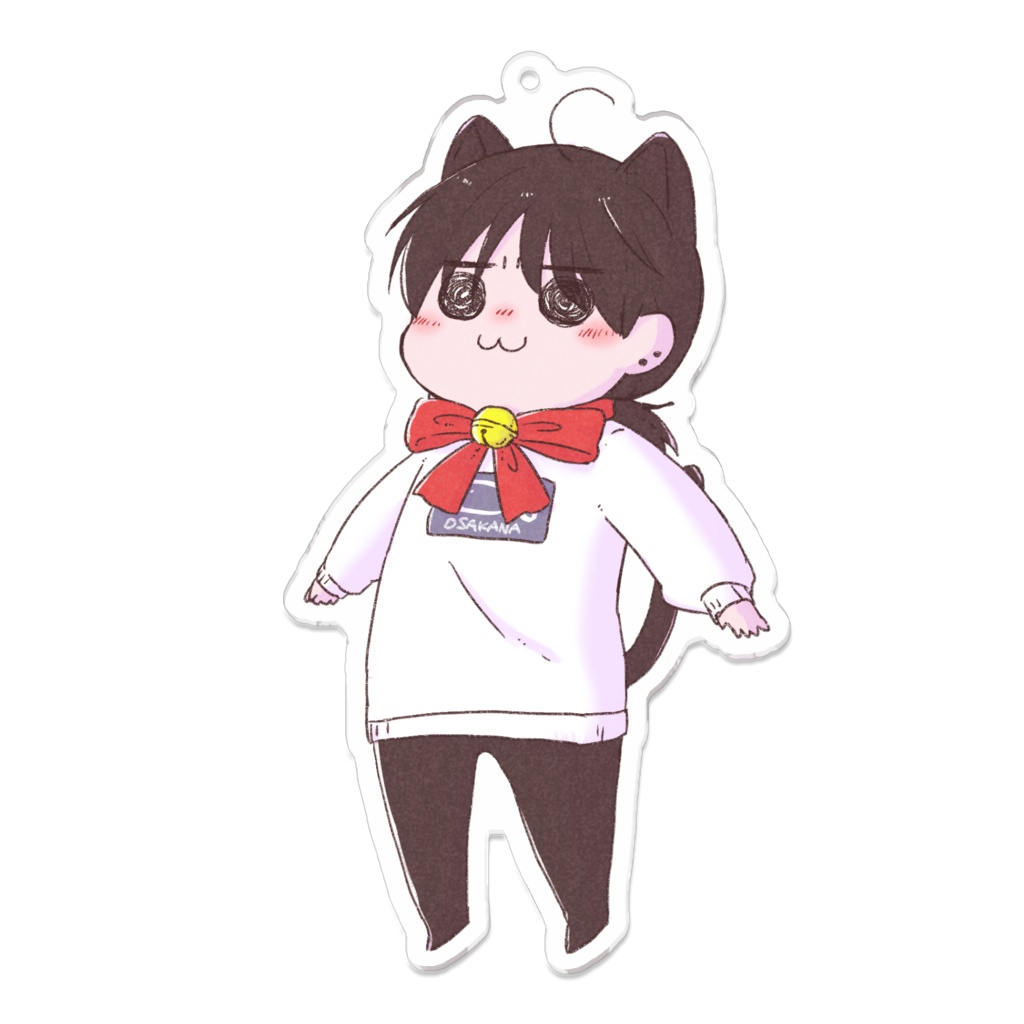 えどネコさんアクキー【じまんのくびわ】