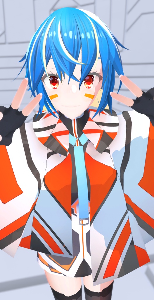 【VRC PC/QUEST対応モデル】SFっぽい少女【Physbone対応】