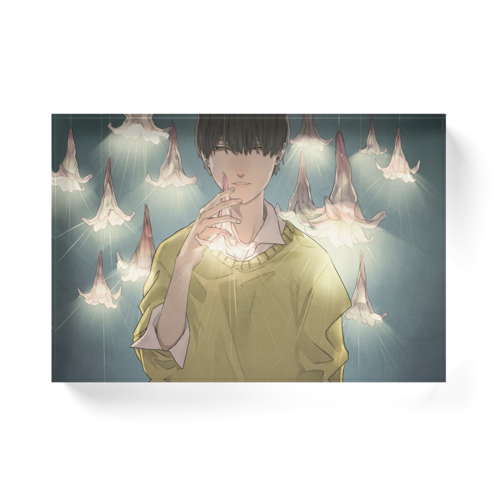 アクリルブロック【百合、煌々として】