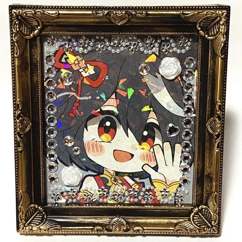 フレーム付き・全面ホロ＊ウマ娘 キタサンブラック 手描きイラスト色紙