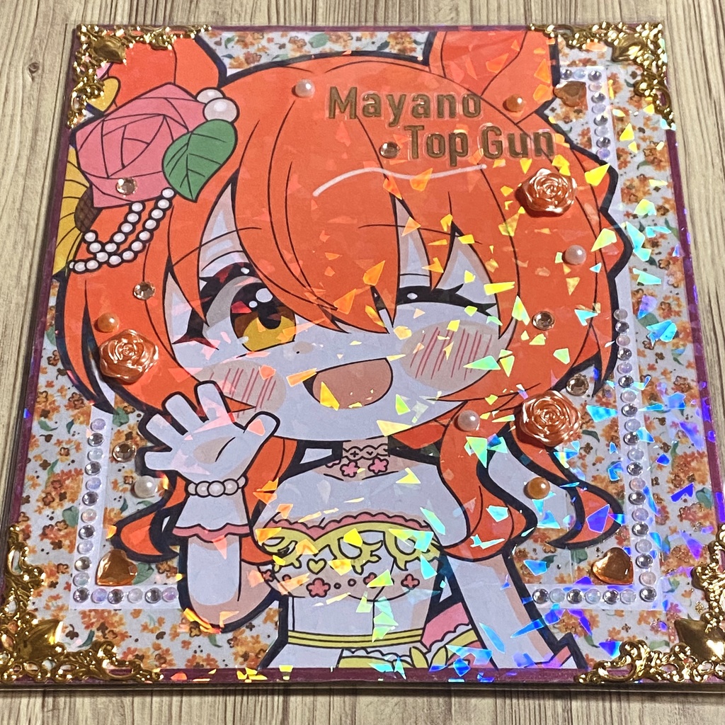 全面ホロ・名前入り＊ウマ娘 マヤノトップガン 手描きイラスト色紙