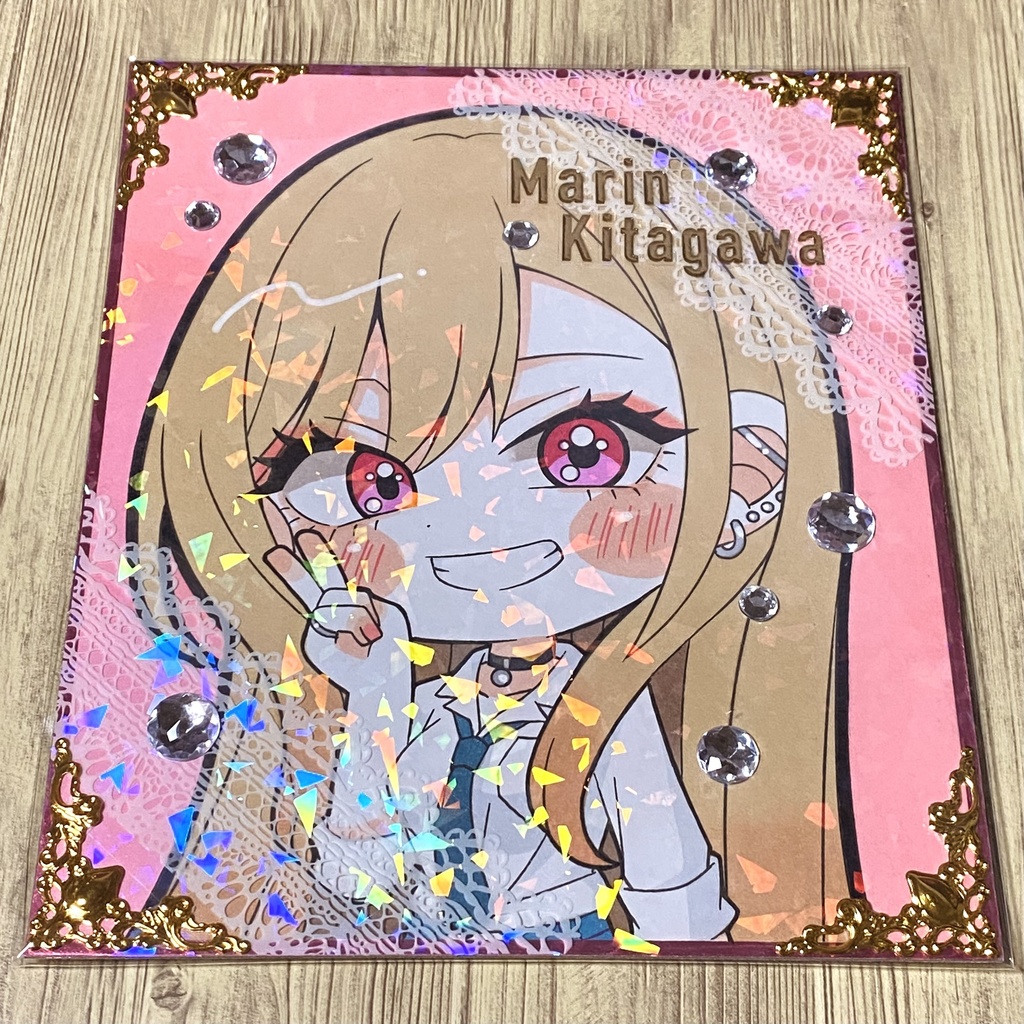 全面ホロ・名前入り＊着せ恋 喜多川海夢 手描きイラスト色紙