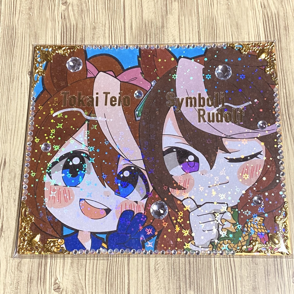 ウマ娘 トウカイテイオー＆シンボリルドルフ 手描きイラスト色紙