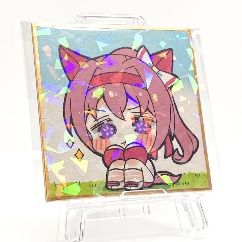 ウマ娘 ハルウララ 手描きイラスト色紙