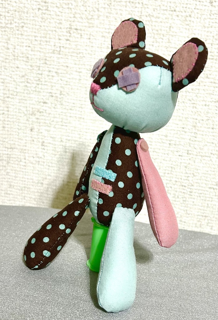 【受注販売】コミッショナーのお帽子に乗っているくまのぬいぐるみ【コまぬい】