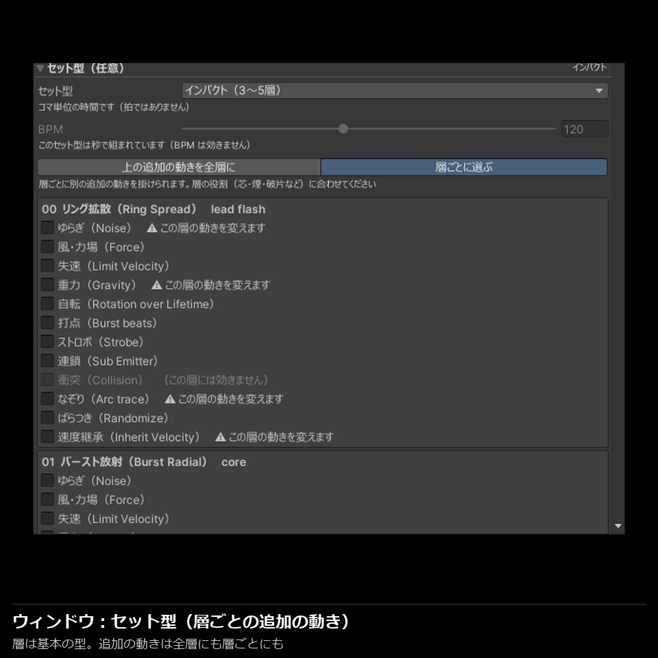 通常価格を1000円にしました! パーティクルの「動きの型」ジェネレータ Kumi_ParticleMotion