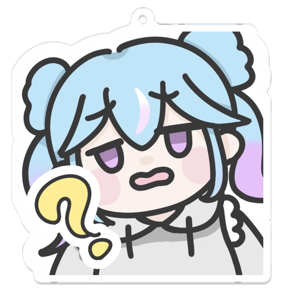 【ぱぴぷぺぽぽこ】はて？スタンプアクリルキーホルダー