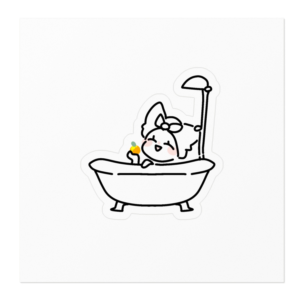 【狐欒うめ】ゆず風呂ステッカー