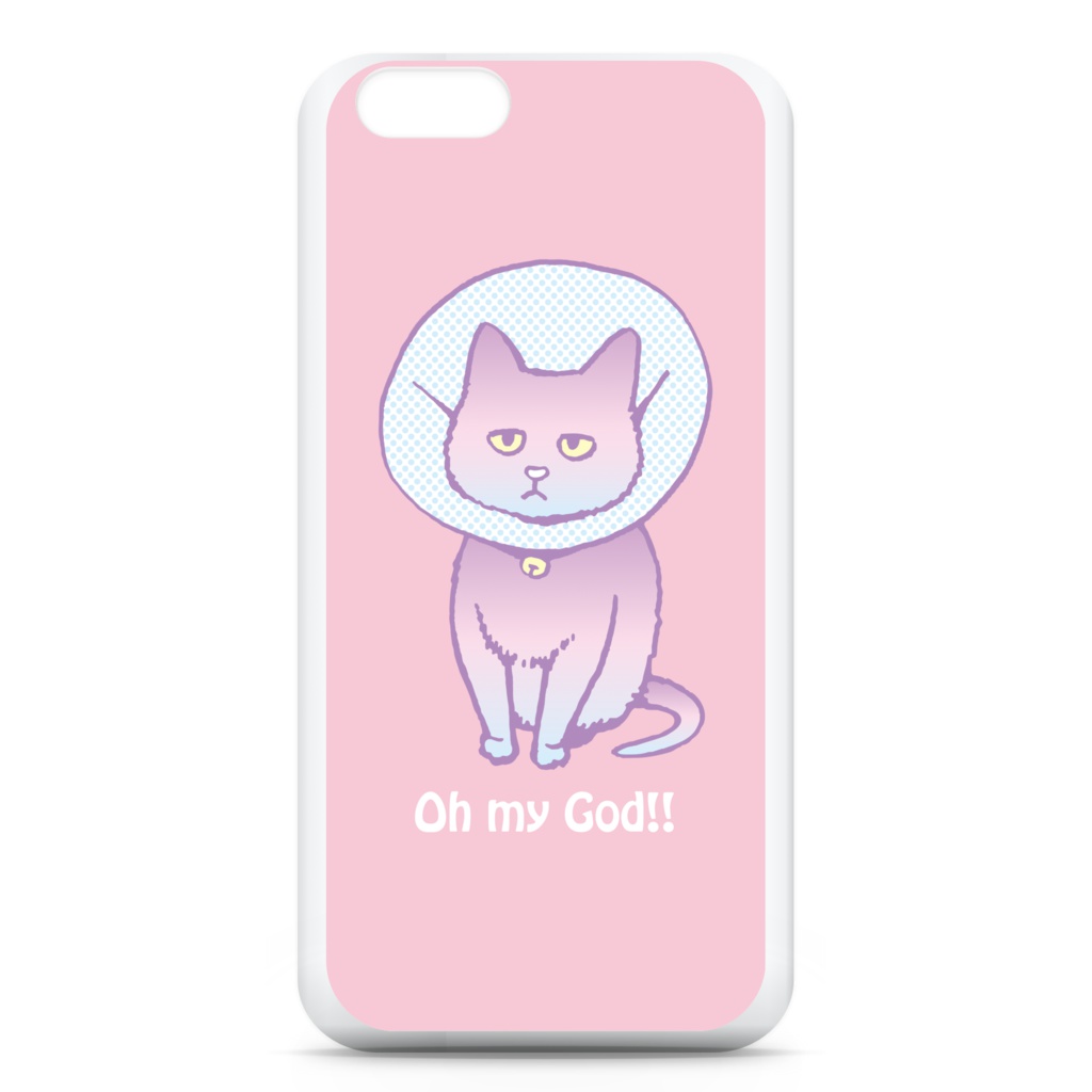 猫のiPhoneケース(ピンク)