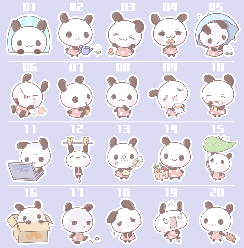 【NEW】しろちゃんステッカー(全20種)