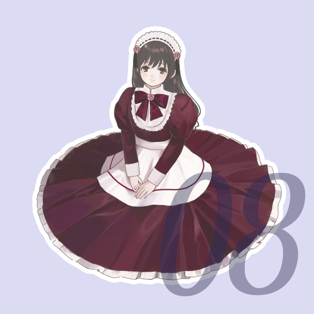 【NEW】メイドさんステッカー(全8種)