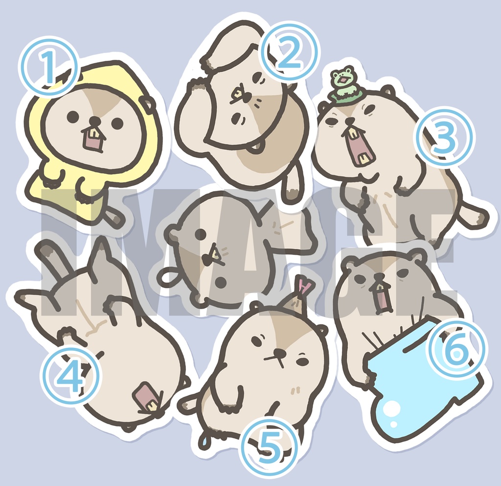 【NEW】天気鬱マーモットステッカー