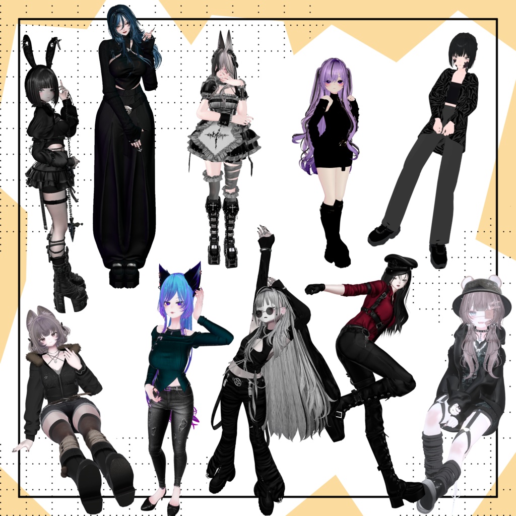 12アバター対応 Dual Charm Pose Pack