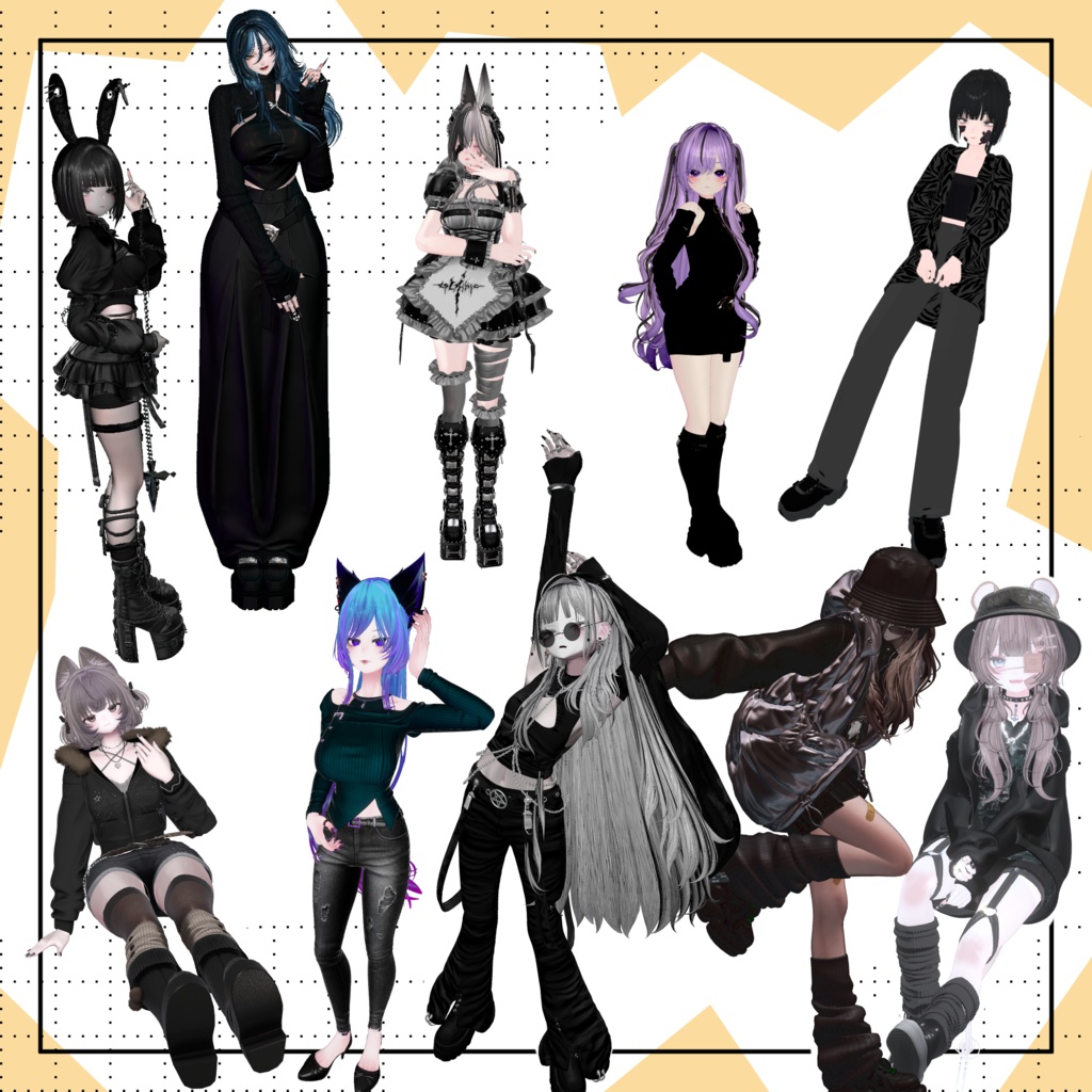 12アバター対応 Dual Charm Pose Pack