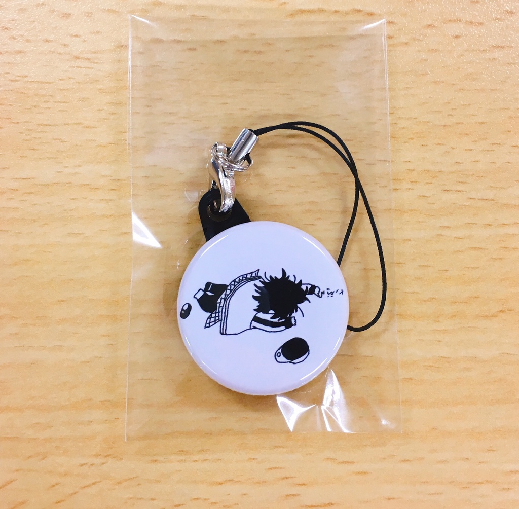 二郎の缶バッジストラップ