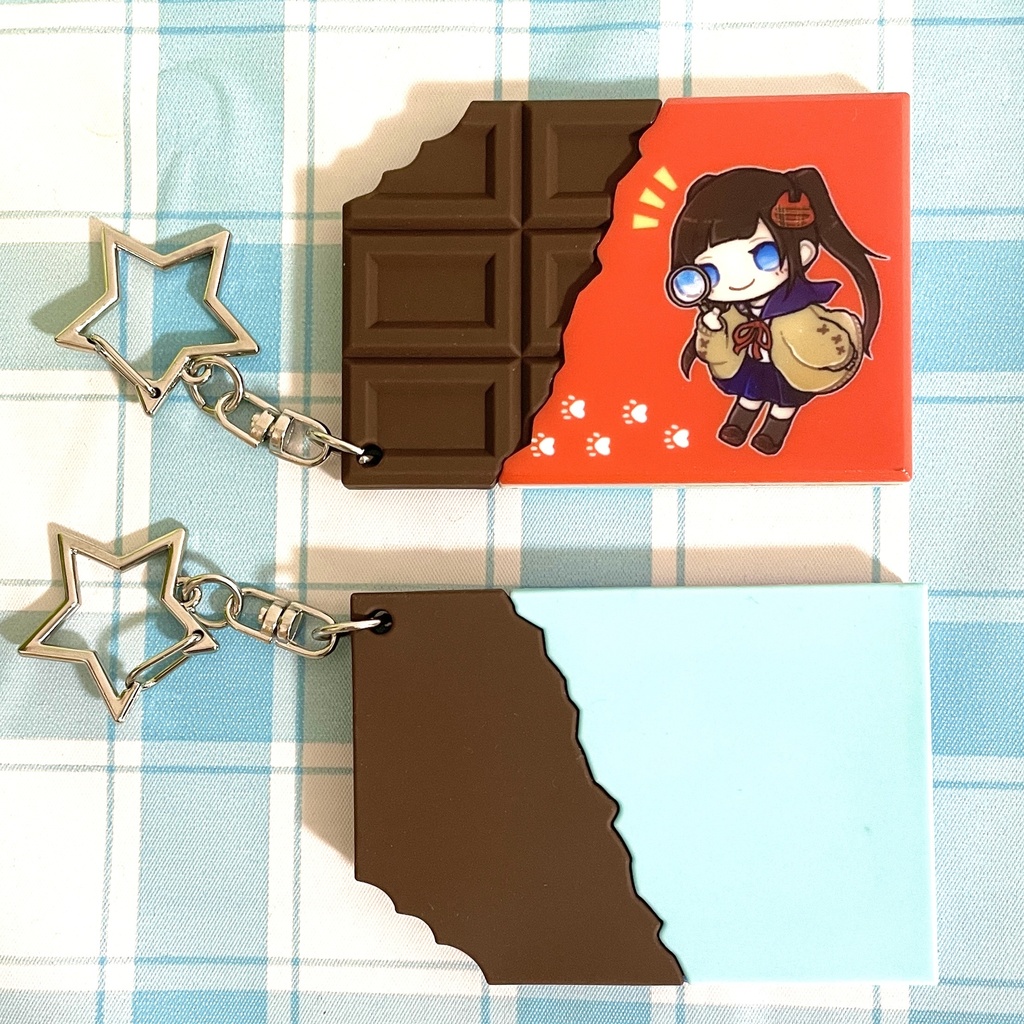 【神谷みや】板チョコラバーキーホルダー