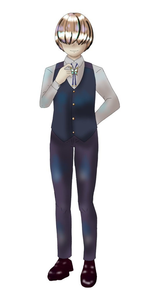 【無料素材】目隠れ男子