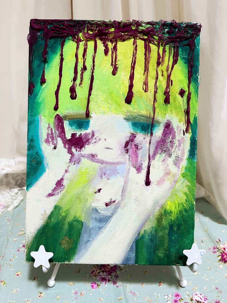 キャンバス原画 抱擁