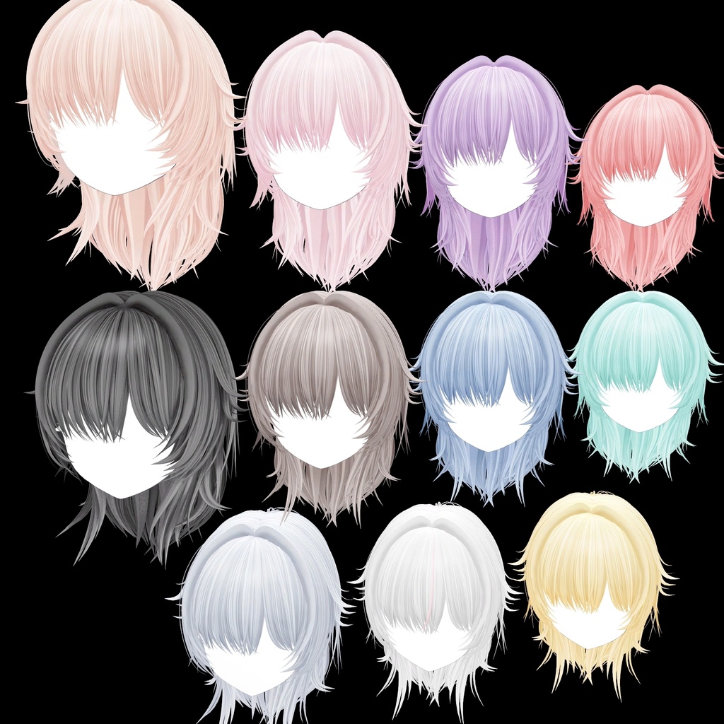 Medium Wolf Hair(まめひなた・キプフェル・シフォン・マヌカ・しお対応)