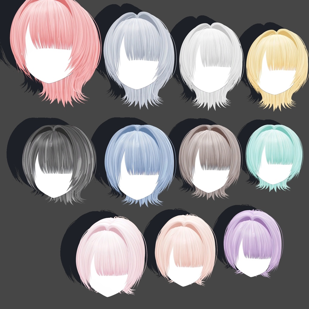 耳かけウルフヘア(まめひなた・キプフェル・シフォン・マヌカ・しお対応)