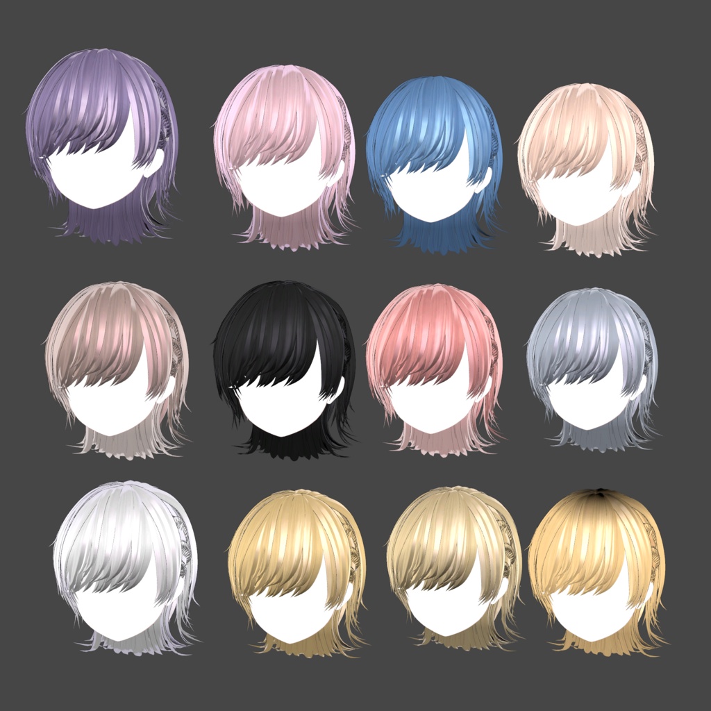 平成編み込みウルフヘア(斑霞・水瀬・マヌカ・シフォン・しお対応)