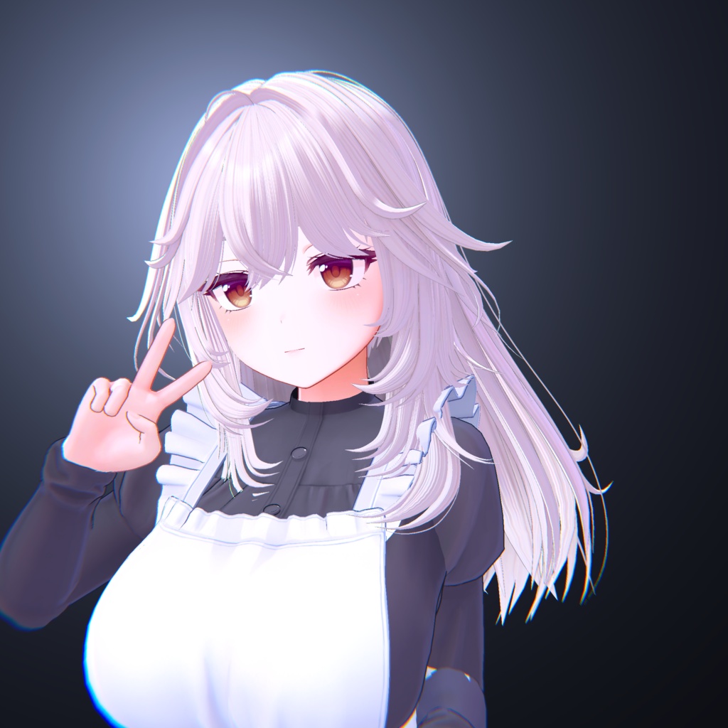 【14アバター対応】ロングレイヤーヘア【VRChat】