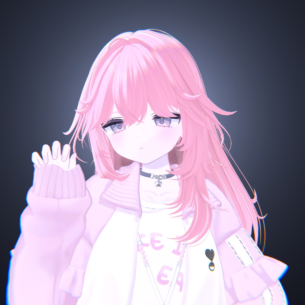 【14アバター対応】ロングレイヤーヘア【VRChat】