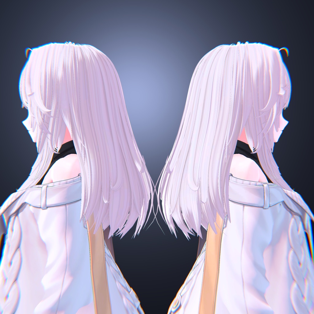 【14アバター対応】ロングレイヤーヘア【VRChat】