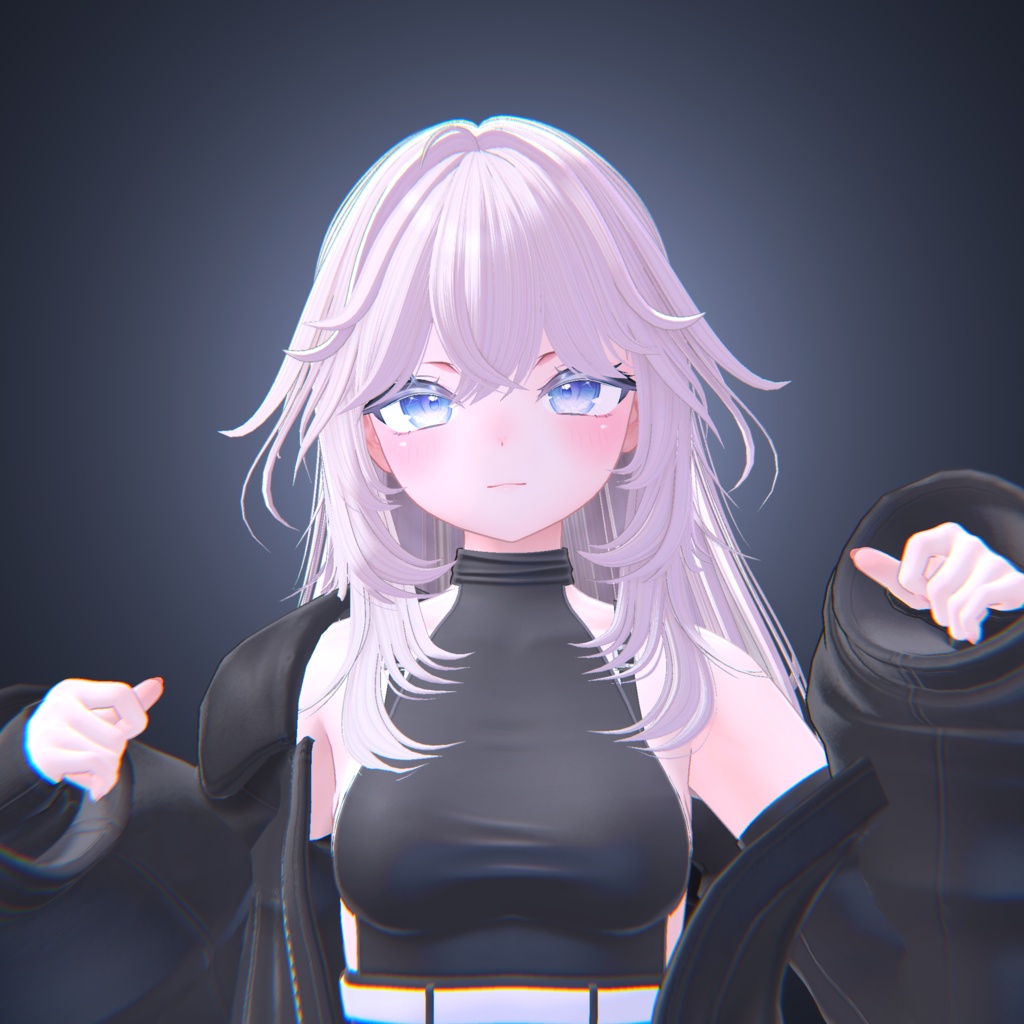 【14アバター対応】ロングレイヤーヘア【VRChat】
