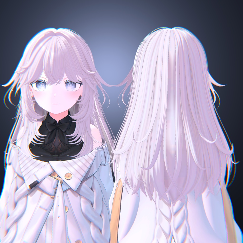 【14アバター対応】ロングレイヤーヘア【VRChat】