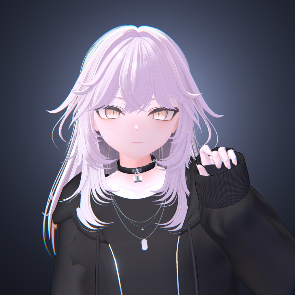 【14アバター対応】ロングレイヤーヘア【VRChat】