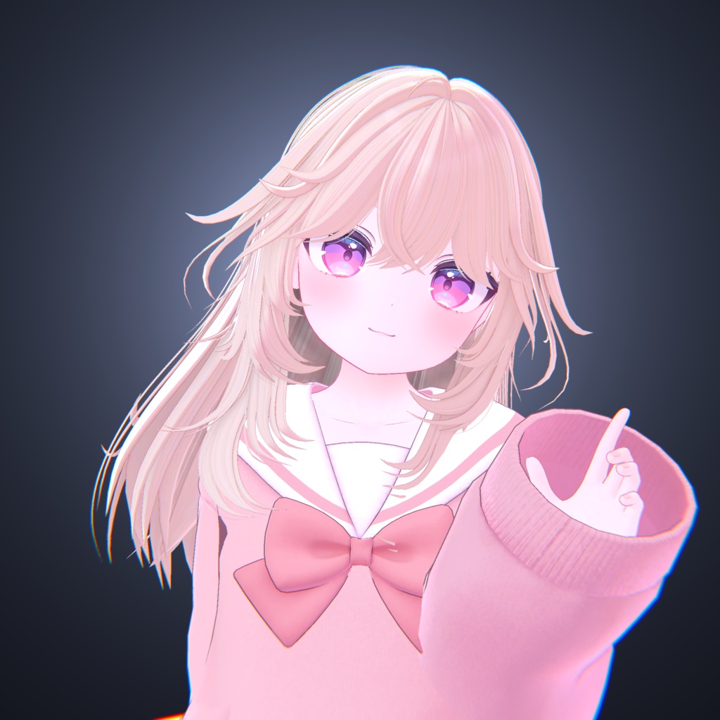 【14アバター対応】ロングレイヤーヘア【VRChat】