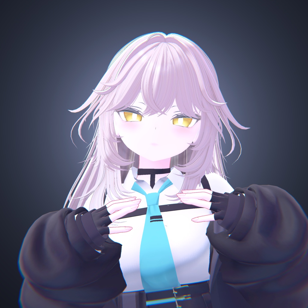 【14アバター対応】ロングレイヤーヘア【VRChat】