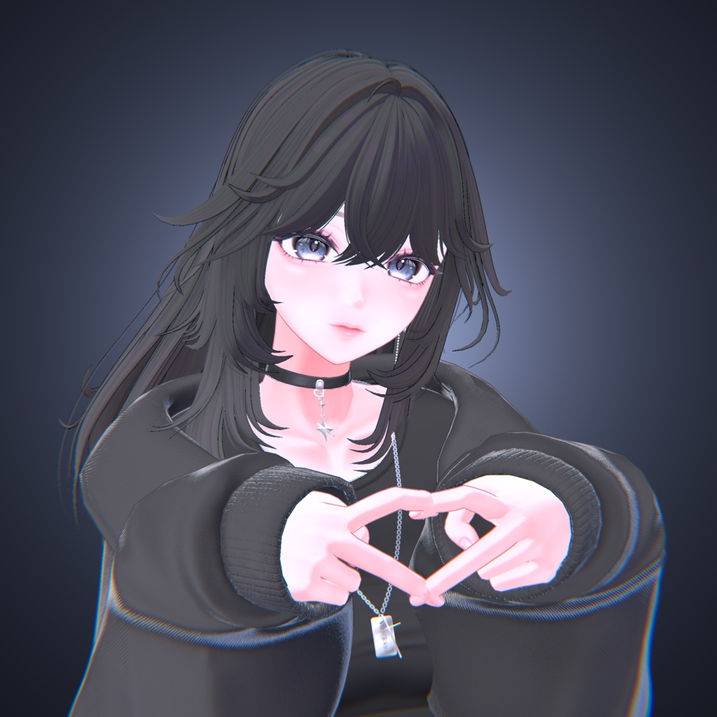 【14アバター対応】ロングレイヤーヘア【VRChat】