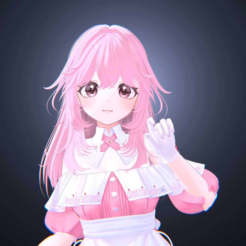 【14アバター対応】ロングレイヤーヘア【VRChat】