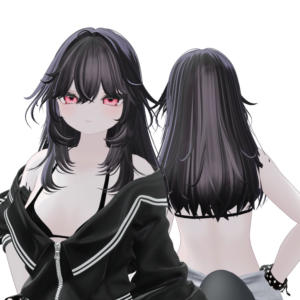 ロングレイヤーヘア・Long layered hair【6 avatars】